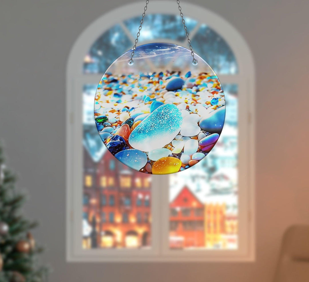 Zen Spa Stones Suncatcher Colorful Sun | Myphotostation

