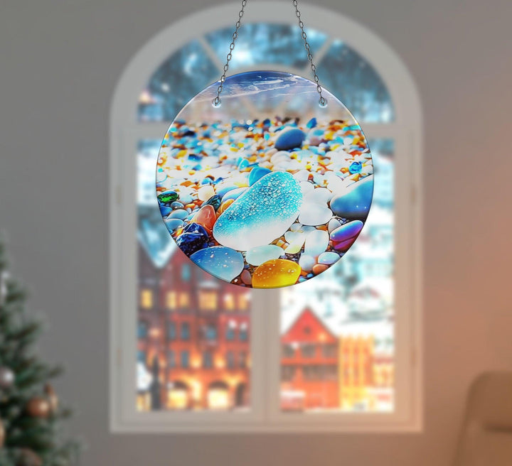 Zen Spa Stones Suncatcher Colorful Sun | Myphotostation
