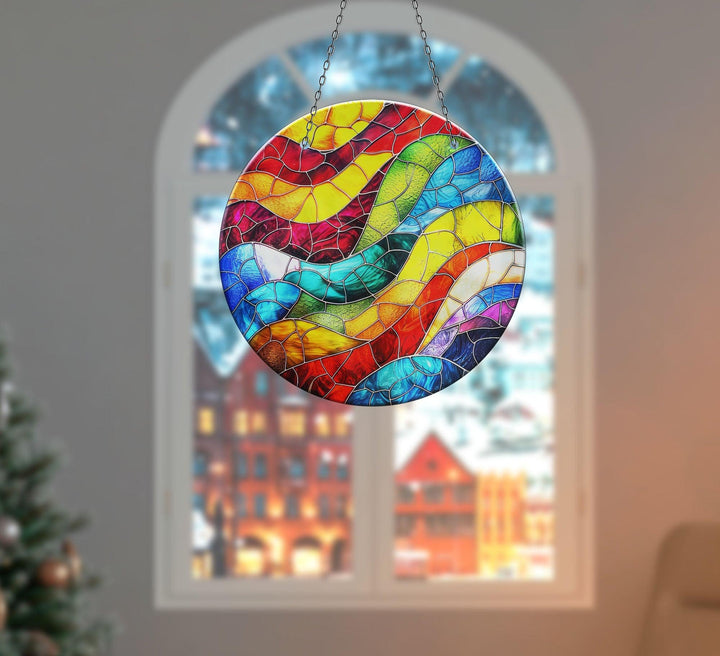 Colored Stained Decor Suncatcher Durable Tempered Glass | Myphotostation
