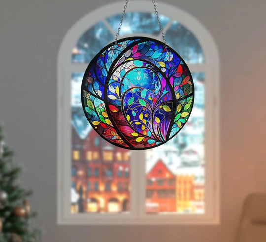 Stained Colorful Suncatcher Decor Unique Stained Glass Suncatchers | Myphotostation
