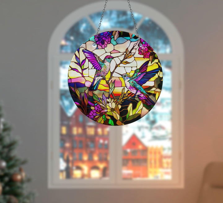 Colorful Acrylic Hummingbird Suncatcher Beautiful Home Decor | Myphotostation
