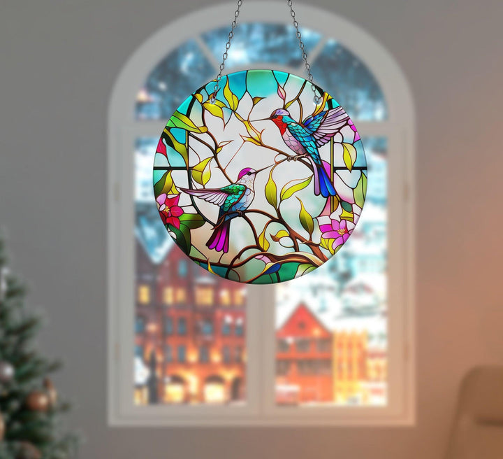 Vivid Colored Birds Suncatcher Unique Stained Glass Suncatchers | Myphotostation
