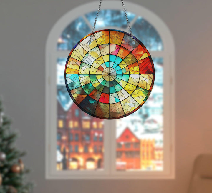 Colored Stained Decor Suncatcher Vibrant Stained Glass Suncatchers for Windows | Myphotostation
