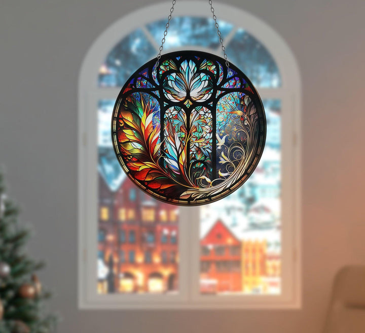 Floral Stained Suncatcher Stained Glass Suncatchers | Myphotostation
