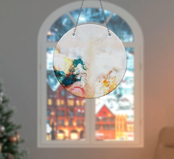 Colorful Alcohol Ink Art Suncatcher Unique Stained Glass Suncatchers | Myphotostation
