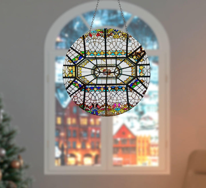 Stained Design Suncatcher Tempered Glass | Myphotostation
