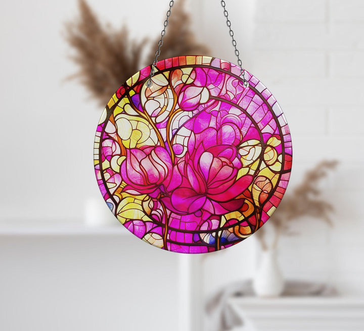 Colorful Floral Stained  Suncatcher Sun Catcher for Window | Myphotostation
