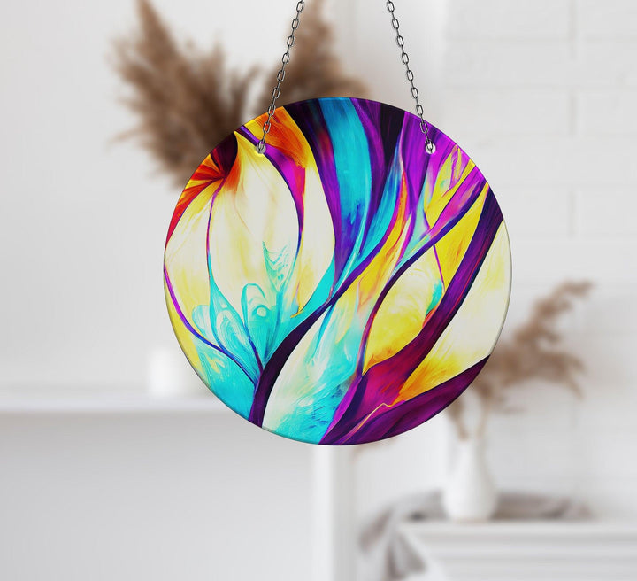 Purple Abstract Suncatcher Transform Windows with Suncatchers | Myphotostation
