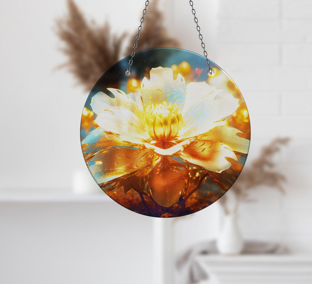 Shiny White Suncatcher Stained Glass Suncatchers | Myphotostation
