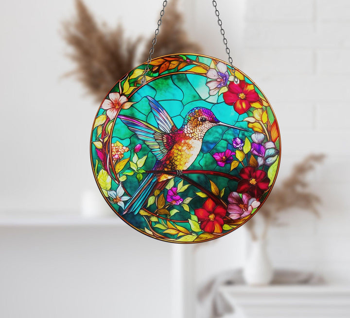 Stained Birds Suncatcher Decor Colorful Sun | Myphotostation
