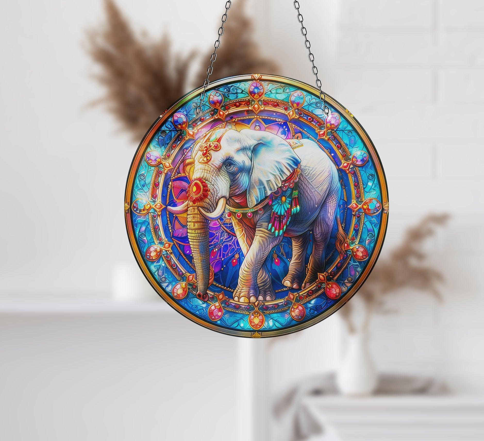 Indian Elephant Suncatcher-Moon Suncatchers | Myphotostation