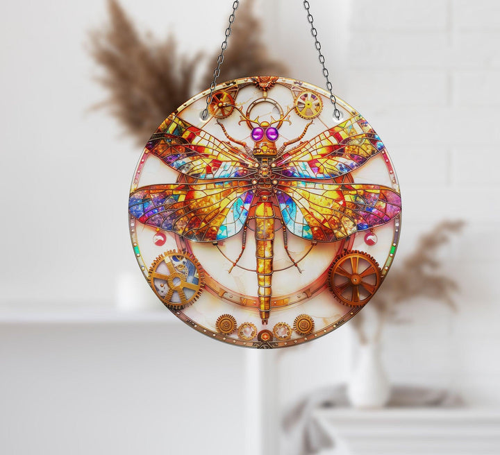 Dragonfly Colorful Suncatcher Unique Stained Glass Suncatchers | Myphotostation
