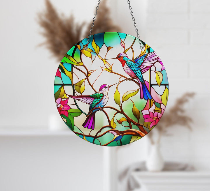 Vivid Colored Birds Suncatcher Transform Windows with Suncatchers | Myphotostation
