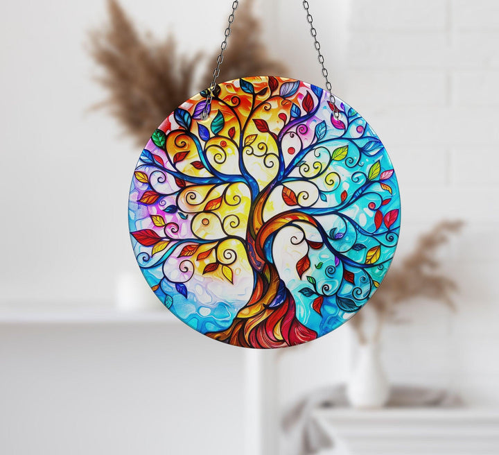 Colored Life of tree Suncatcher Sun Catchers | Myphotostation
