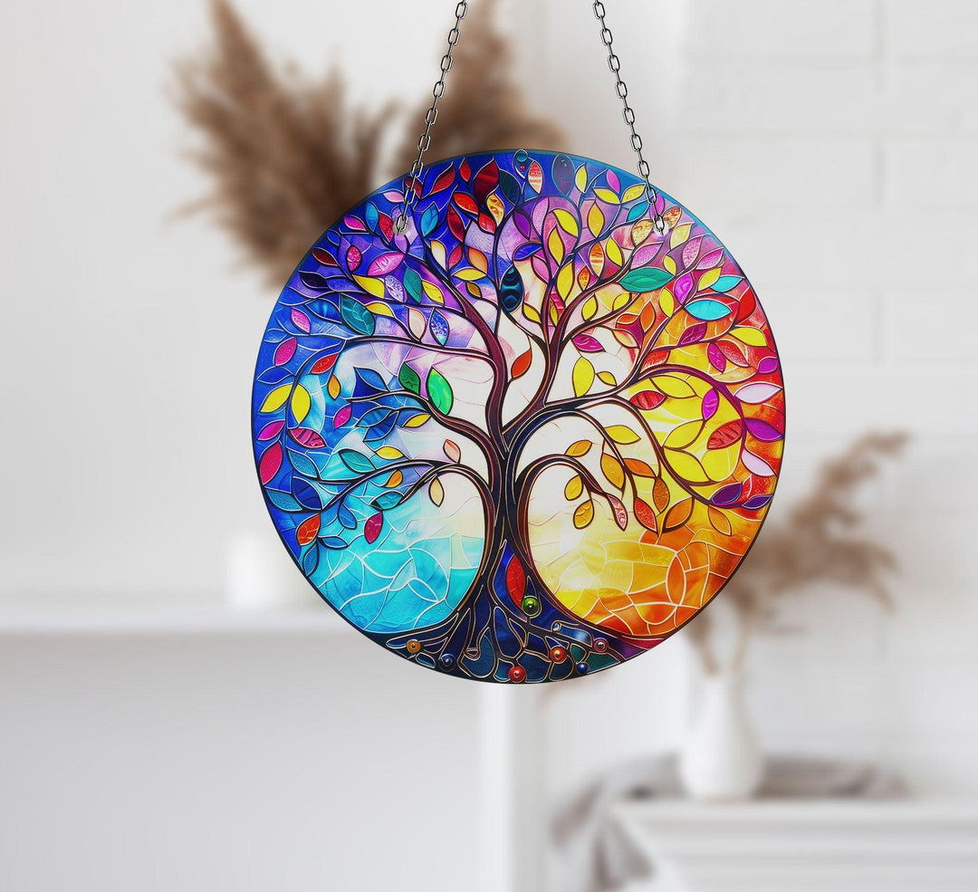 Purple & Red Life of tree Suncatcher Colorful Sun | Myphotostation 
