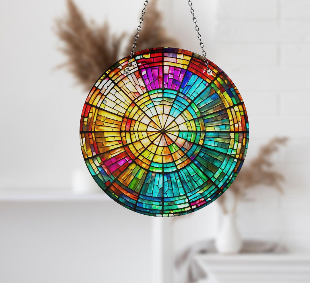 Colorful Stained Suncatcher Unique Stained Glass Suncatchers | Myphotostation

