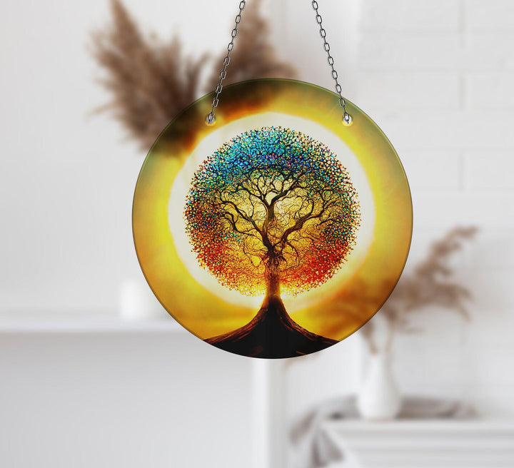 Brown Life of tree Suncatcher