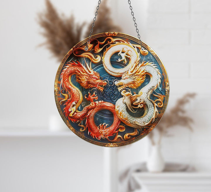 Korean Dragons Suncatcher Decor Transform Windows with Suncatchers | Myphotostation
