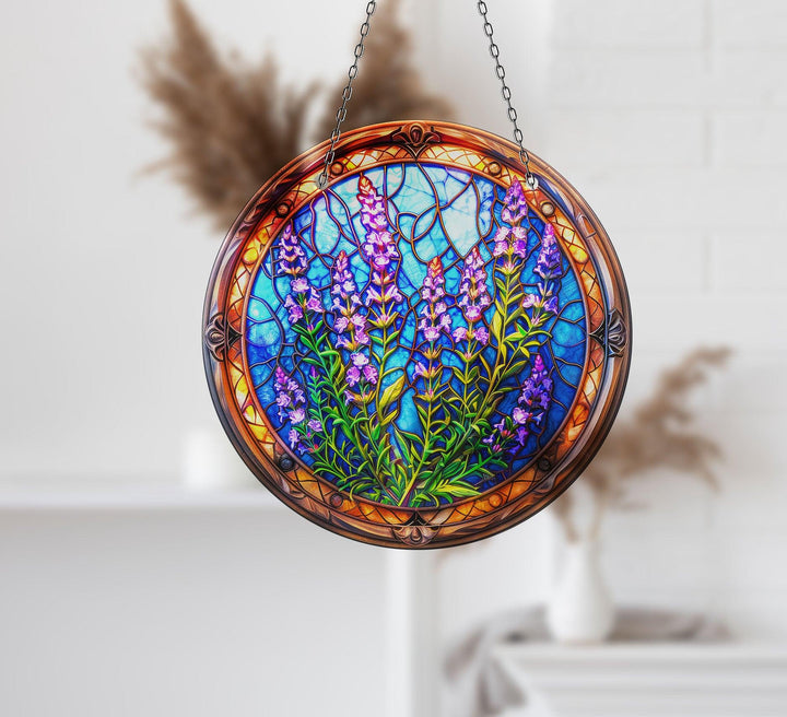 Lavender Feild Art  Stained  Suncatcher Sun Catchers | Myphotostation
