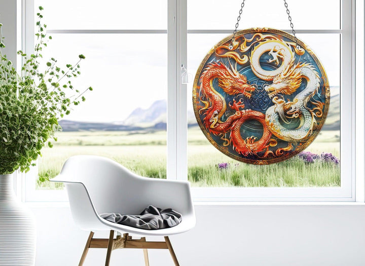 Korean Dragons Suncatcher Decor Beautiful Home Decor | Myphotostation
