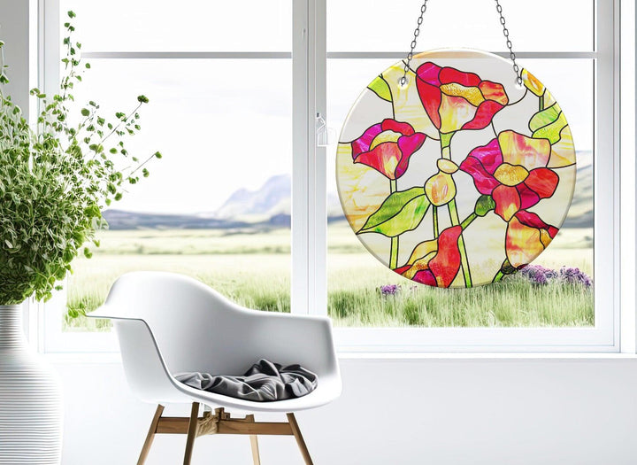 Red Floral Suncatcher Sun Catchers | Myphotostation
