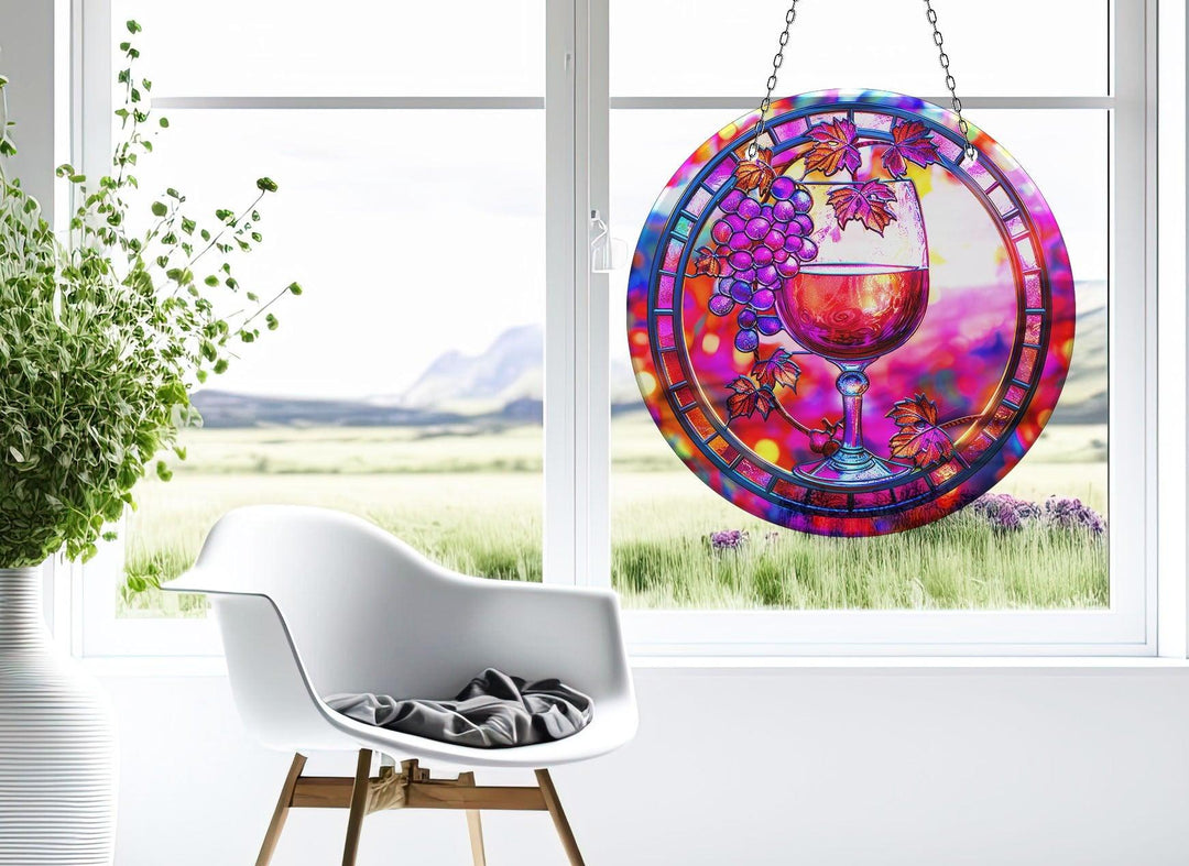 Wıne Suncatcher Decor Transform Windows with Suncatchers | Myphotostation
