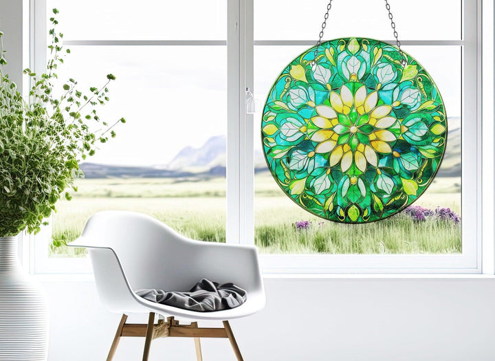 Colorful Mandala Stained  Suncatcher Brighten Any Space with Glass Suncatchers | Myphotostation
