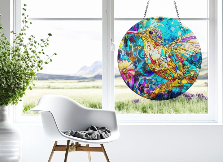 Stanied Yellow Birds Suncatcher Add Color with Stained Glass Suncatchers for Home | Myphotostation

