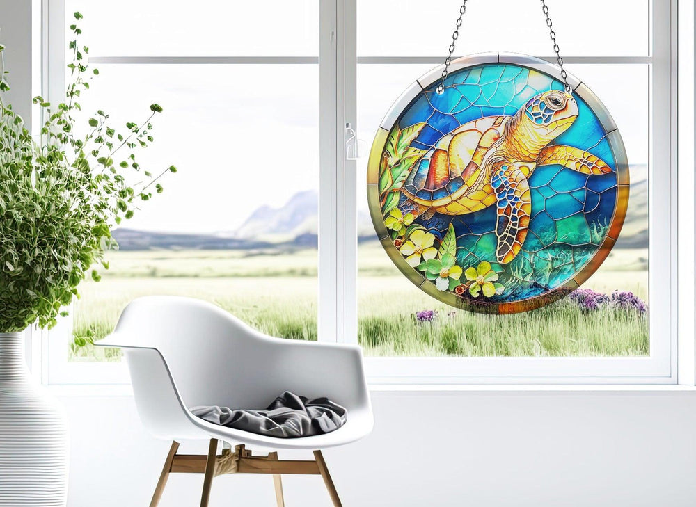 Seaturtle Suncatcher Decor Sun Catcher for Window | Myphotostation
