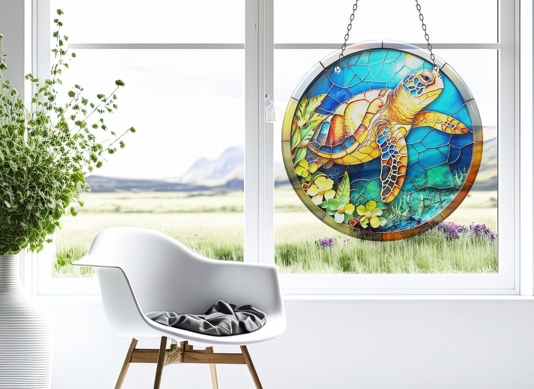 Seaturtle Suncatcher Decor Sun Catcher for Window | Myphotostation
