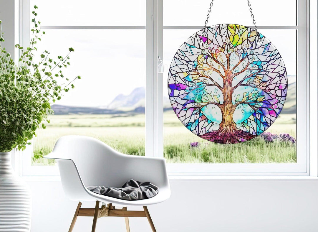 White Life of tree Suncatcher Perfect Gift | Myphotostation
