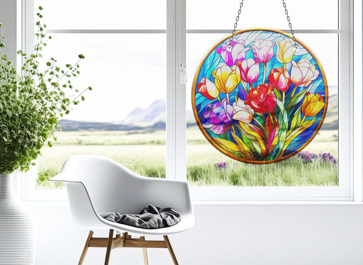 Vintage Floral Stained Suncatcher Sun Catchers | Myphotostation

