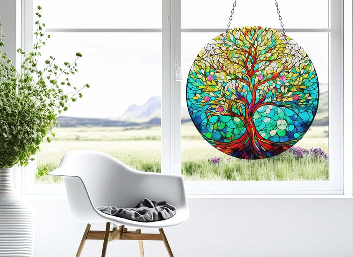 Life of tree Green Suncatcher Brighten Any Space with Glass Suncatchers | Myphotostation
