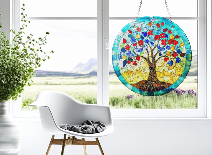 Blue Life of tree Suncatcher            Brighten Windows | Myphotostation
