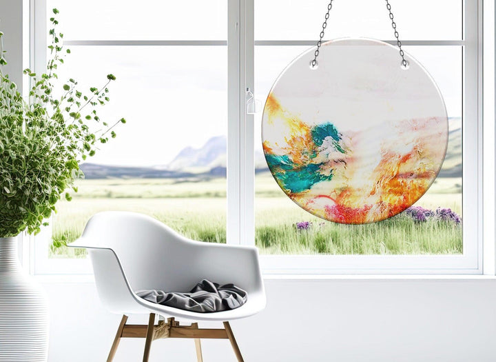 Colorful Alcohol Ink Art Suncatcher Beautiful Home Decor | Myphotostation
