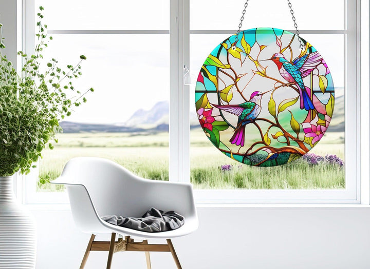 Vivid Colored Birds Suncatcher Glass Suncatchers | Myphotostation
