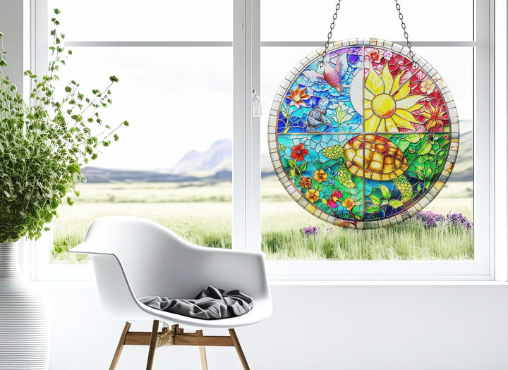 Sea Turtle Suncatcher Add Color with Stained Glass Suncatchers for Home | Myphotostation
