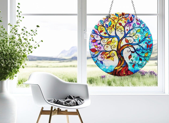 Colored Life of tree Suncatcher Perfect Gift | Myphotostation
