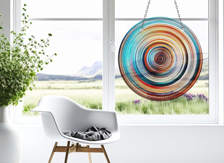 Orange Blue Suncatcher  Brighten Windows | Myphotostation
