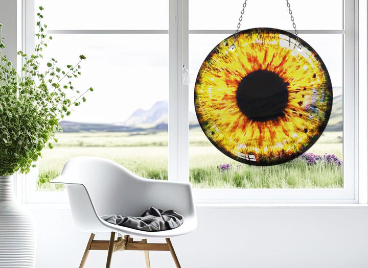 Yellow  Eye Suncatcher Decor  Brighten Windows | Myphotostation

