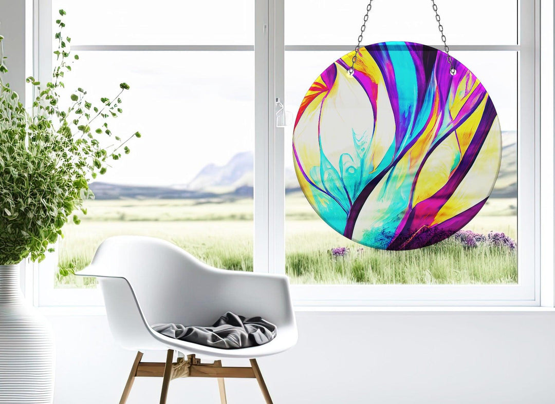 Purple Abstract Suncatcher Beautiful Home Decor | Myphotostation
