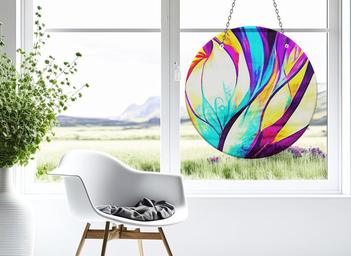 Purple Abstract Suncatcher Beautiful Home Decor | Myphotostation
