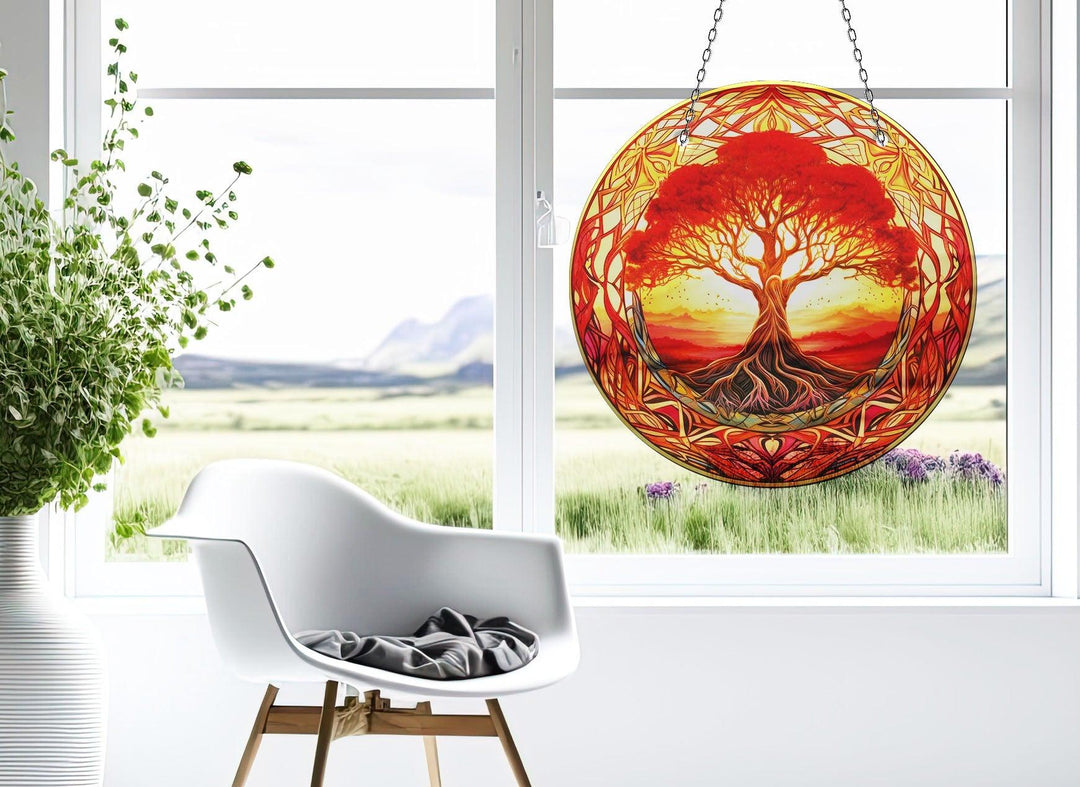 Red Life of tree Suncatcher Colorful Sun | Myphotostation 
