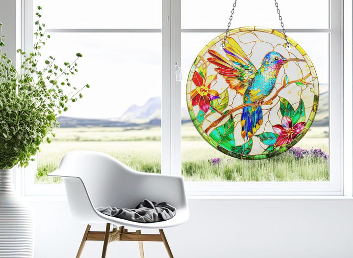 Colorful Birds Stained  Suncatcher Sun Catcher for Window | Myphotostation
