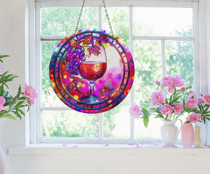Wıne Suncatcher Decor Beautiful Home Decor | Myphotostation
