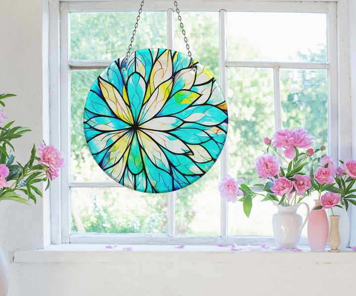 Blue & White Suncatcher Decor Moon Suncatchers | Myphotostation
