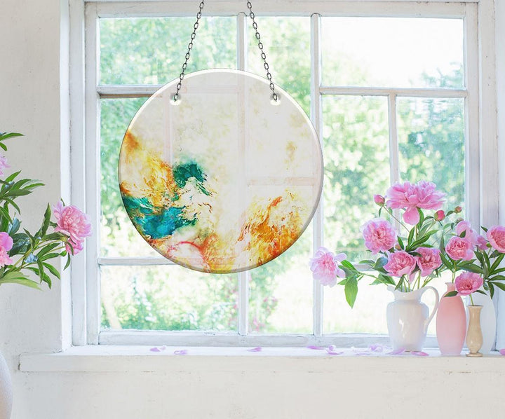 Colorful Alcohol Ink Art Suncatcher Glass Suncatchers | Myphotostation