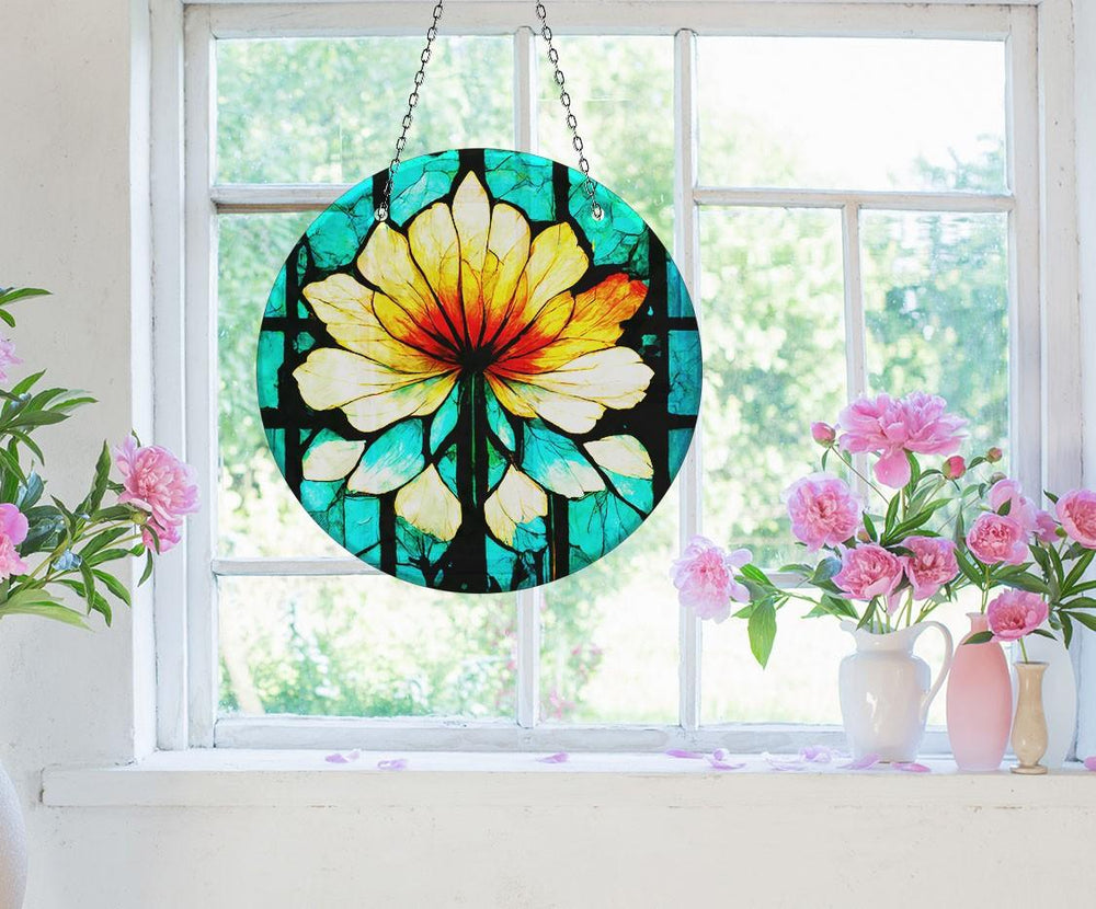 Green & Orange Suncatcher Decor Moon Suncatchers | Myphotostation
