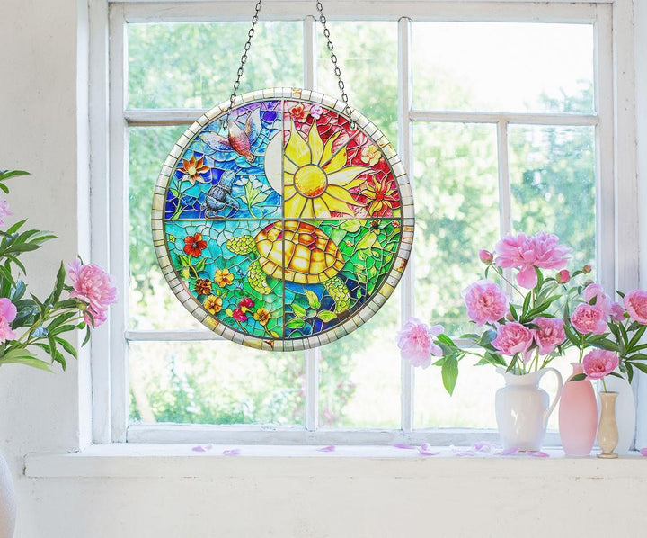 Sea Turtle Suncatcher Tempered Glass | Myphotostation
