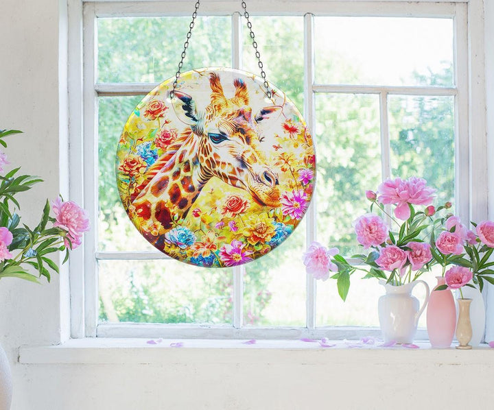 Giraffe Suncatcher Decor Brighten Any Space with Glass Suncatchers | Myphotostation
